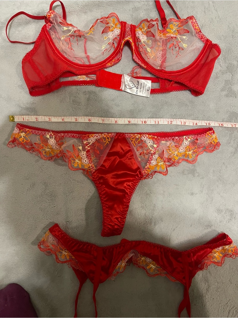 Size XL 5 piece lingerie set